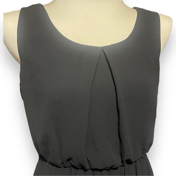 By & By High Low Crisscross Back Sleeveless Lightweight Dress Black Large - Picture 3 of 9